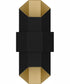 Chasm Medium Outdoor Wall Light  Gold Coastal Armour Aluminum Matte Black
