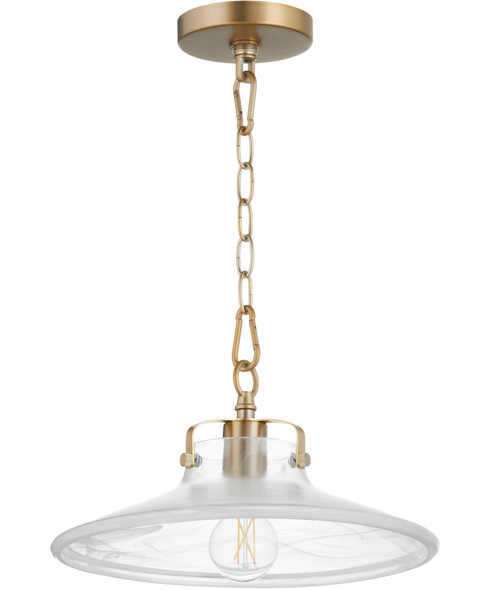 1-light Dual Mount Light Fixture Aged Brass