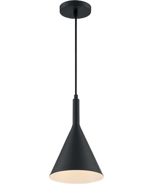 8"W Lightcap 1-Light Pendant Matte Black