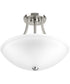 Gather 12-7/8" Semi-Flush/Convertible Brushed Nickel