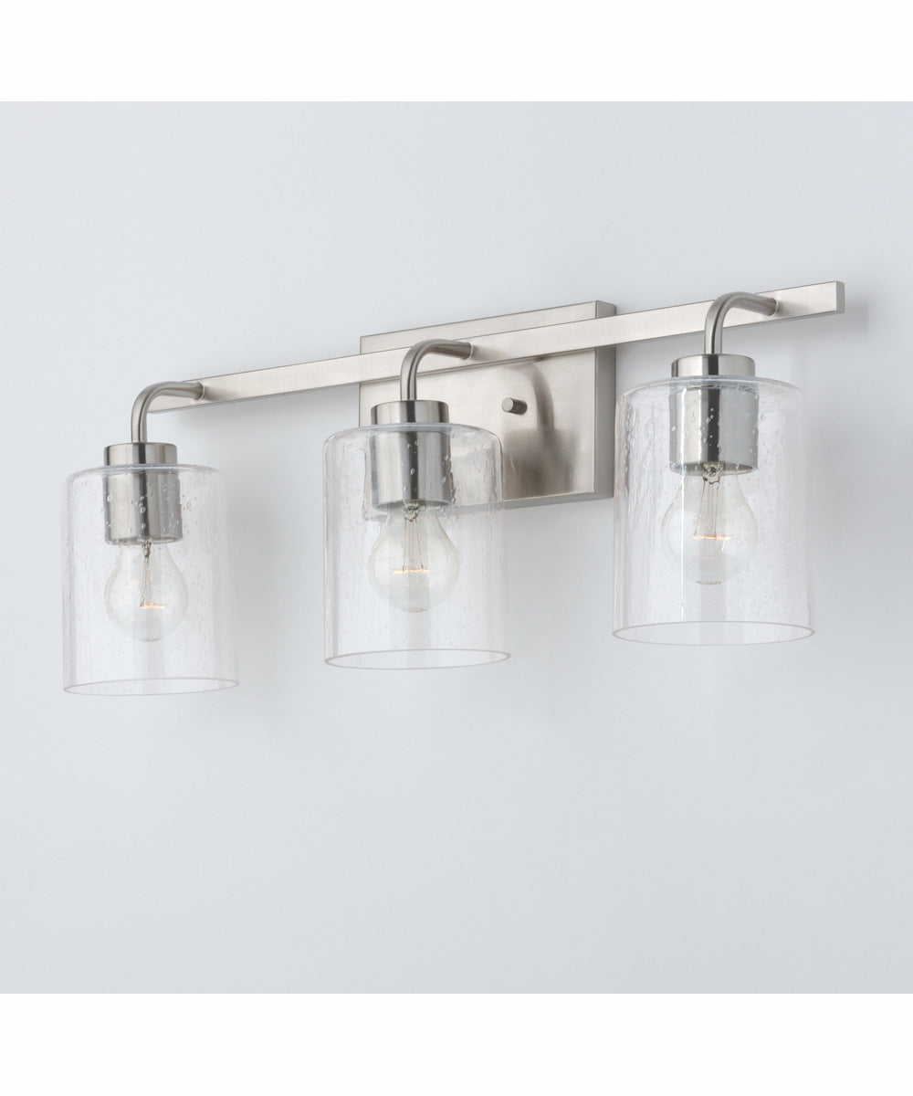 Greyson 3-Light Vanity Brushed Nickel