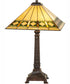 27" High Diamond Band Mission Table Lamp