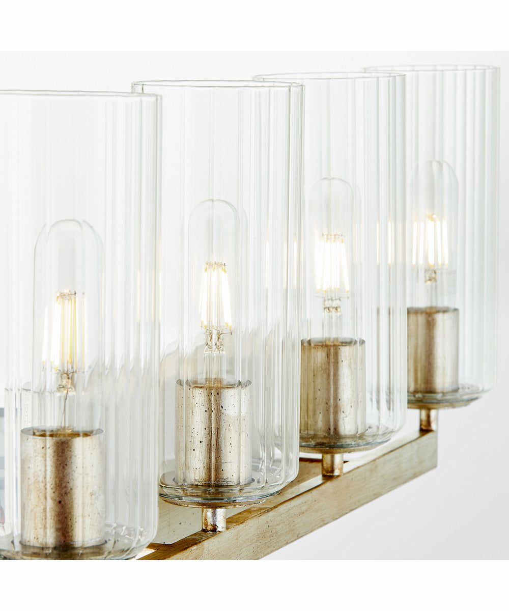 Merrick 4-light Bath Vanity Light Aged Silver Leaf