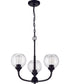 Glenda 3-Light Chandelier Flat Black