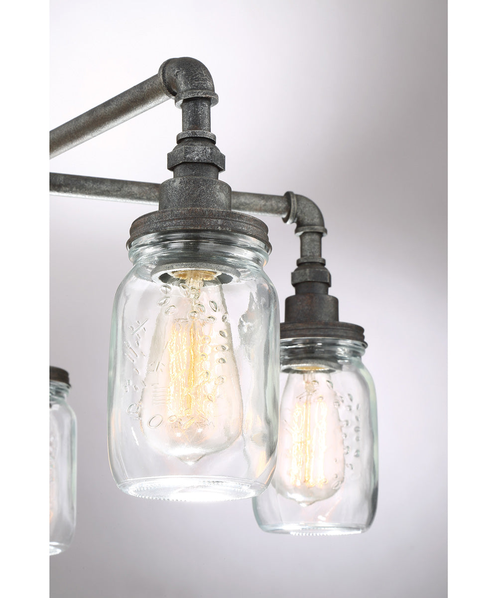 Squire 5-light Chandelier Rustic Black