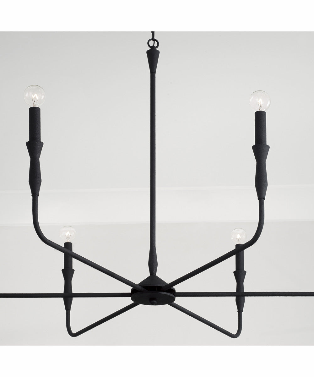 Paloma 6-Light Chandelier Textured Black