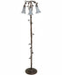 58" High Gray Tiffany Pond Lily 3 Light Floor Lamp