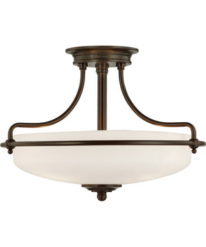 Griffin Large 3-light Semi Flush Mount Palladian Bronze