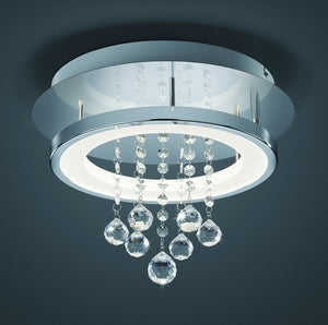 14"W Dorian LED Ceiling Light Chrome