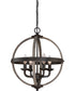 Fusion 4-light Pendant Rustic Black