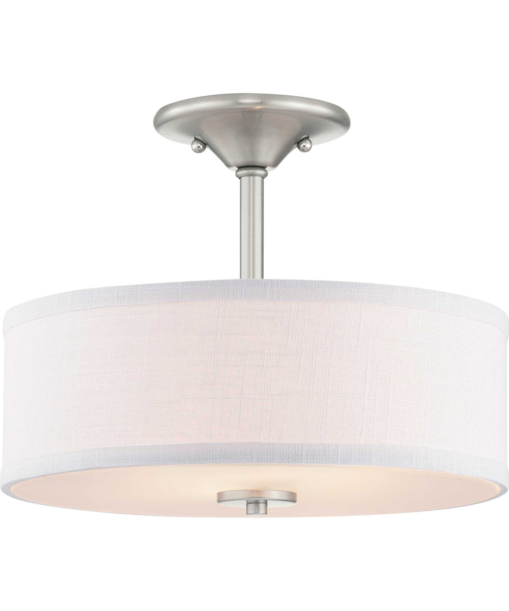 Inspire 13" 2-Light Semi-Flush Brushed Nickel