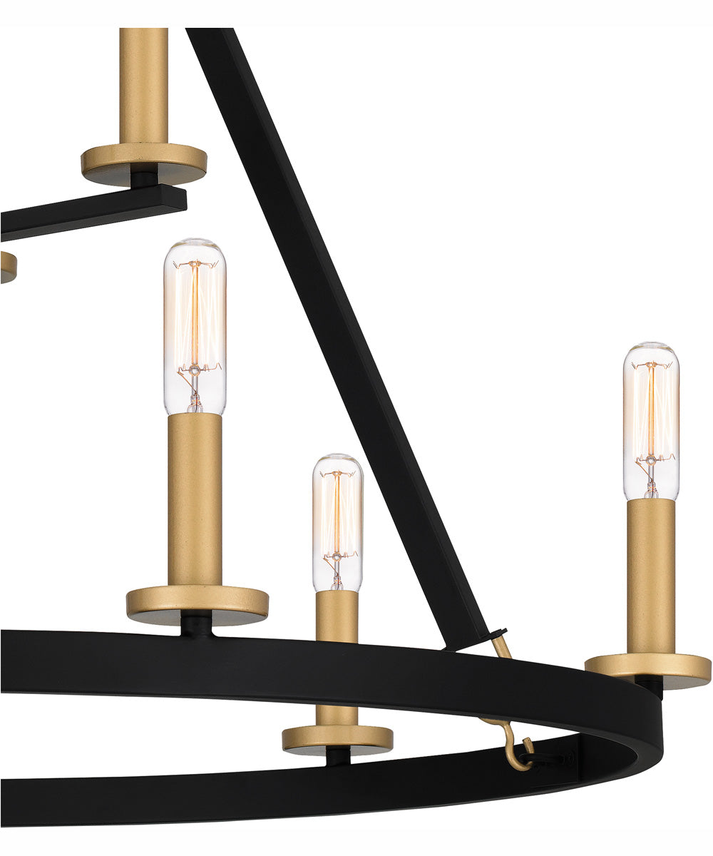 Graylyn 9-light Chandelier Matte Black