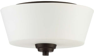 13"W Grace 2-Light Flush Mount Light Espresso