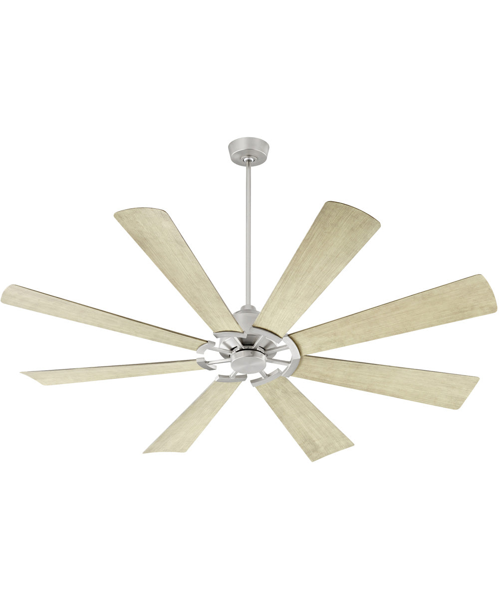 60" Mod Patio Indoor/Outdoor Ceiling Fan Satin Nickel