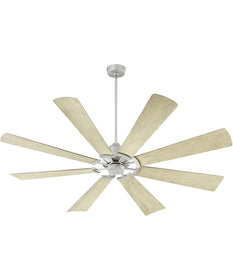 60" Mod Patio Indoor/Outdoor Ceiling Fan Satin Nickel