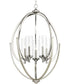 Evoke 5-Light Clear Glass Luxe Chandelier Light Polished Nickel