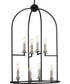 Seneca 8-Light Farmhouse Pendant Light Matte Black