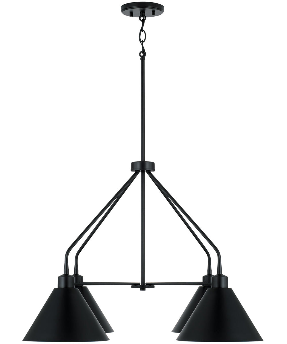 Alden 4-Light Chandelier Matte Black