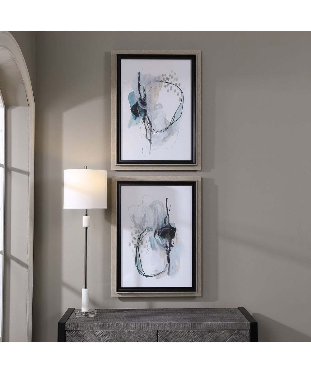 Force Reaction Abstract Prints, Set of 2