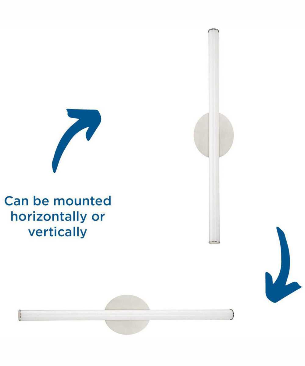 Phase 3 32 in. Large Modern 3CCT Integrated LED Linear Vanity Light Brushed Nickel