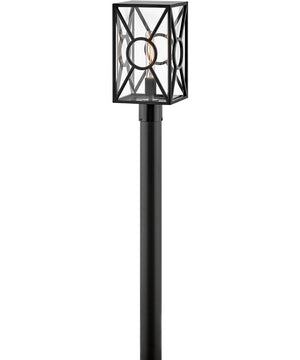 Brixton Coastal Elements  1-Light Medium Outdoor Post Top or Pier Mount Lantern in Black