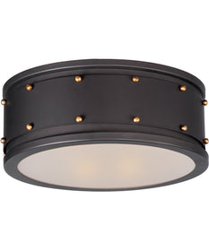 Trestle 2-Light Flush Mount Oil Rubbed Bronze / Antique Brass