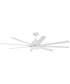 Rush 65" 1-Light Ceiling Fan (Blades Included) White