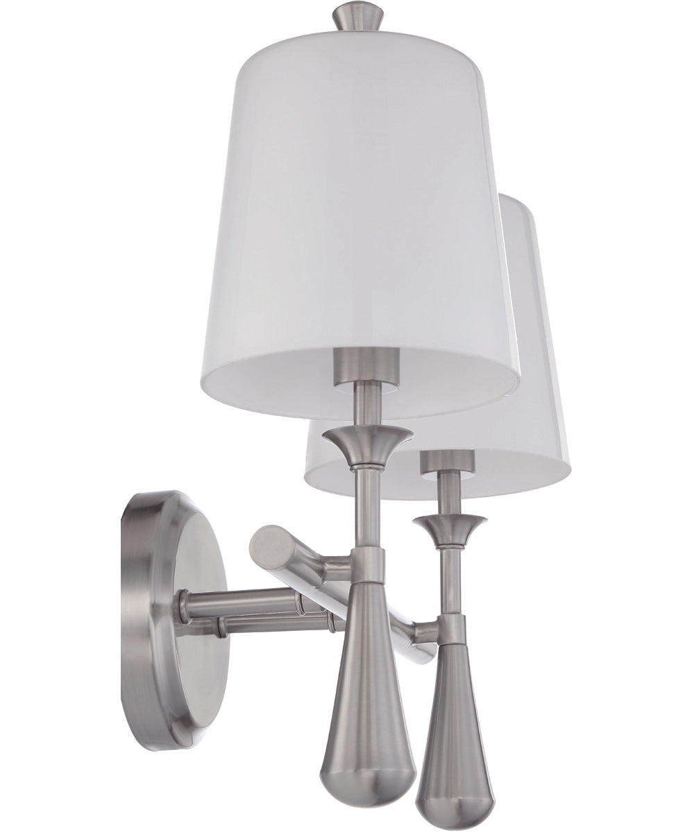 Palmer 2-Light Vanity Brushed Polished Nickel