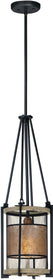 9"W Boundry 1-Light Pendant Black / Barn Wood / Antique Brass