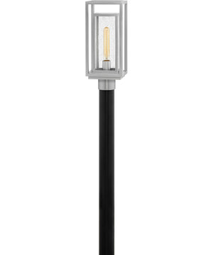 1-Light Medium LED Post Top or Pier Mount Lantern 12v in Satin Nickel