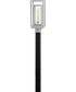 1-Light Medium LED Post Top or Pier Mount Lantern 12v in Satin Nickel