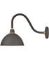 1-Light Medium Gooseneck Outdoor Barn Light in Museum Bronze