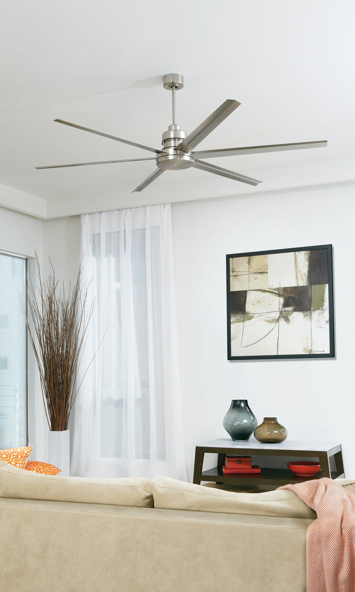 Mondo 72" Ceiling Fan (Blades Included) Brushed Polished Nickel