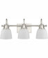 Preston 3-Light Coastal Bath Vanity Light Brushed Nickel