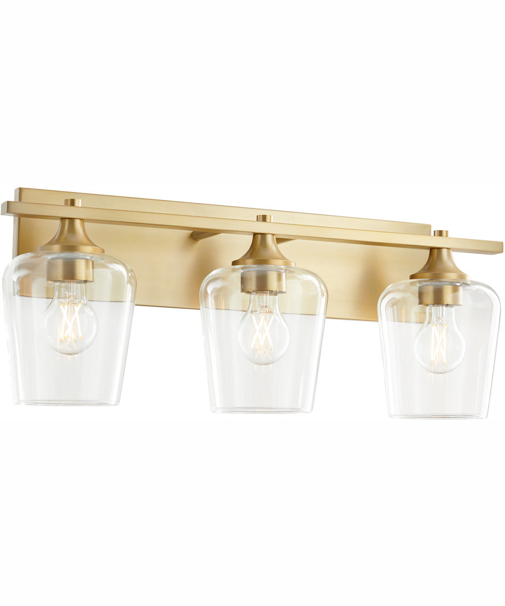 Veno 3-light Bath Vanity Light Aged Brass