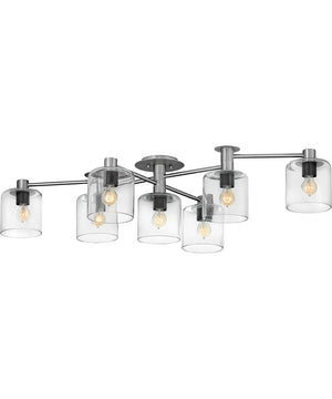 Axel 7-Light Extra Large Semi-Flush Mount in Brushed Nickel