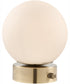 Reon 1-Light Table Lamp Gold/Frost Glass Shade