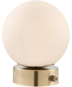 Reon 1-Light Table Lamp Gold/Frost Glass Shade