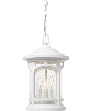 Marblehead Large 3-light Outdoor Pendant Light  Coastal Armour White Lustre
