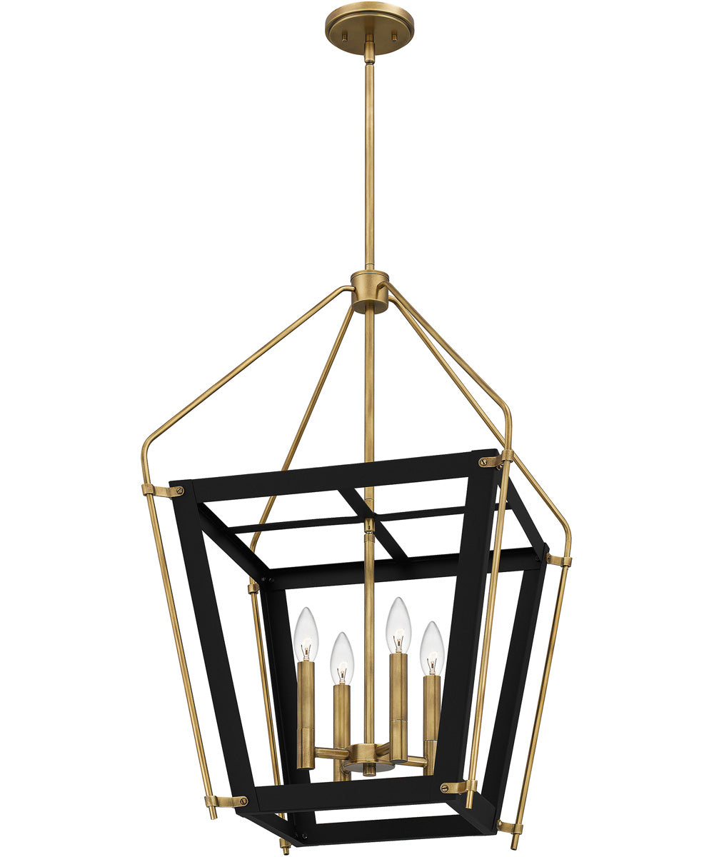 Abbeville 4-light Pendant Earth Black