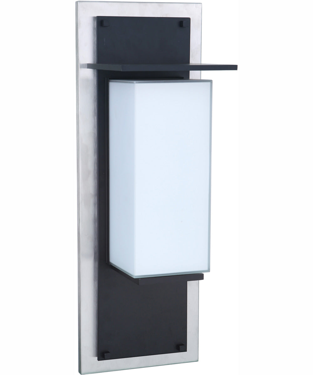 Heights 1-Light Outdoor Wall Lantern Stainless Steel / Midnight