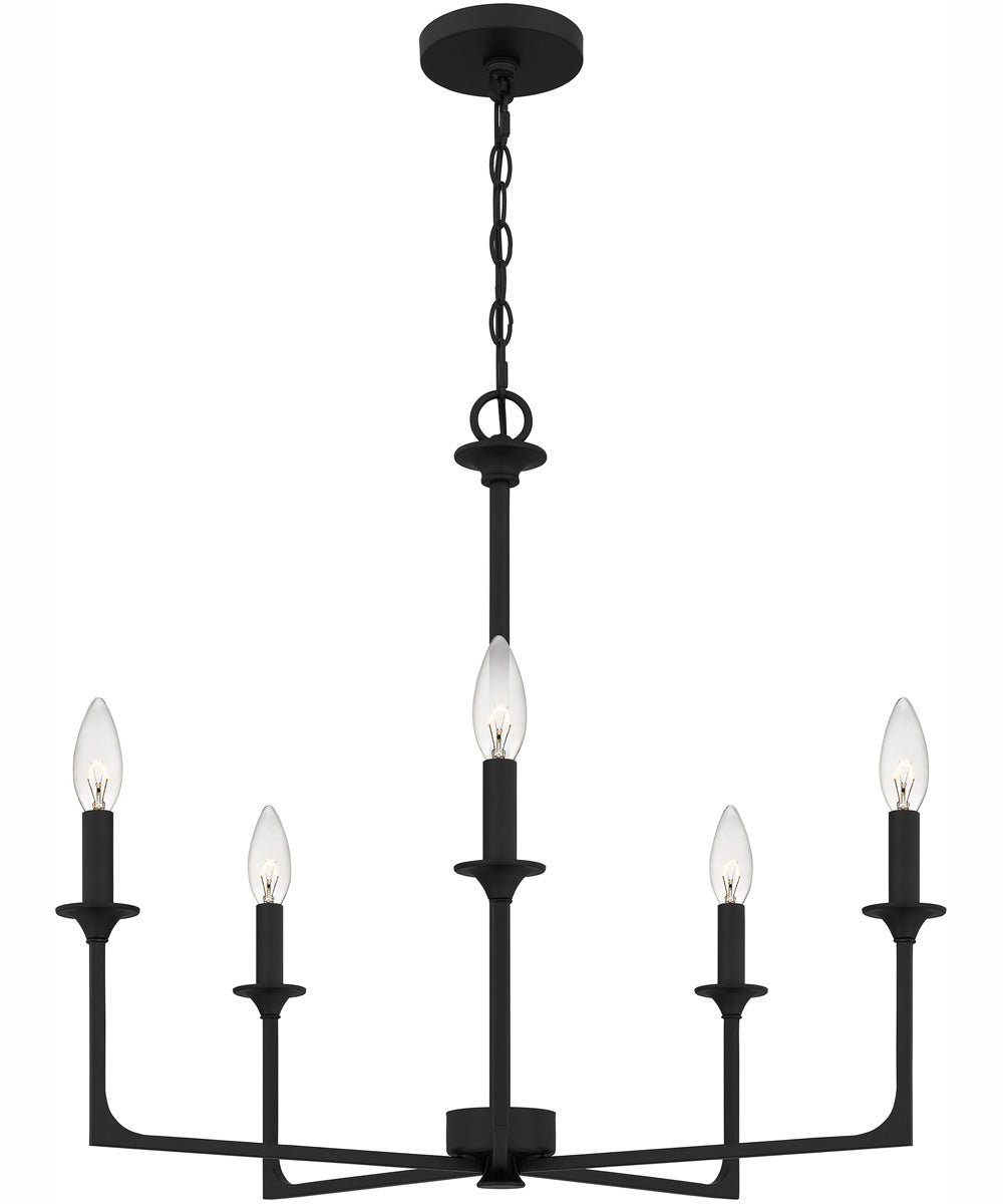 Prescott 5-light Chandelier Matte Black