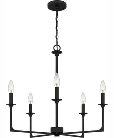 Prescott 5-light Chandelier Matte Black