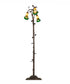 58" High Amber/Green 3 Light Floor Lamp