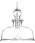 Staunton 1-Light Clear Glass Global Pendant Light Brushed Nickel