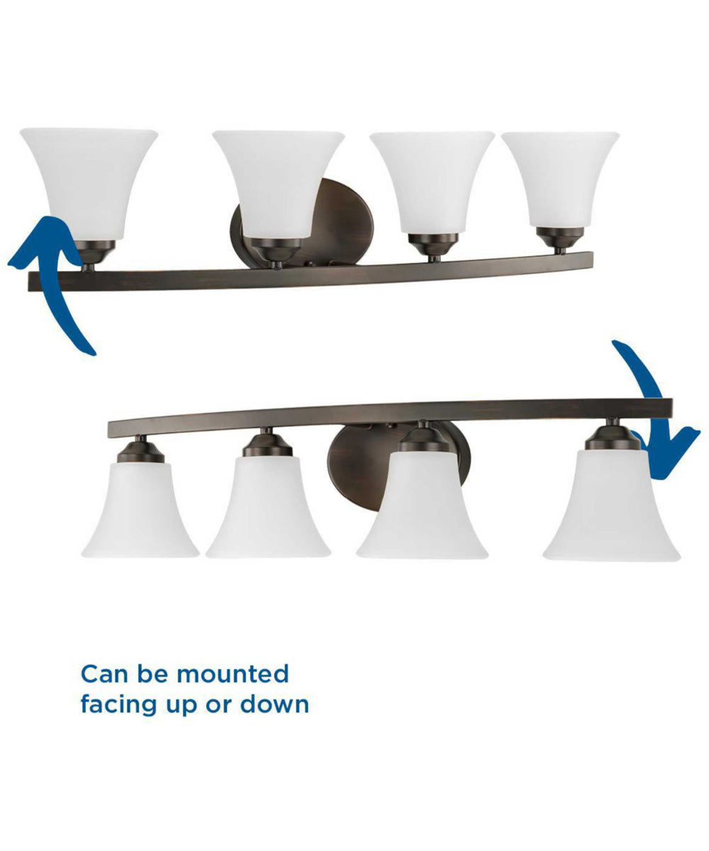 Adorn 4-Light Etched Glass Traditional Bath Vanity Light Antique Bronze