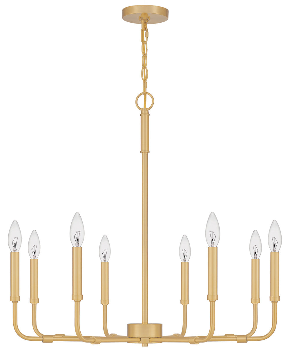 Abner 8-light Chandelier Aged Brass
