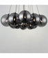 Burst 12-Light LED Pendant - Smoke Black