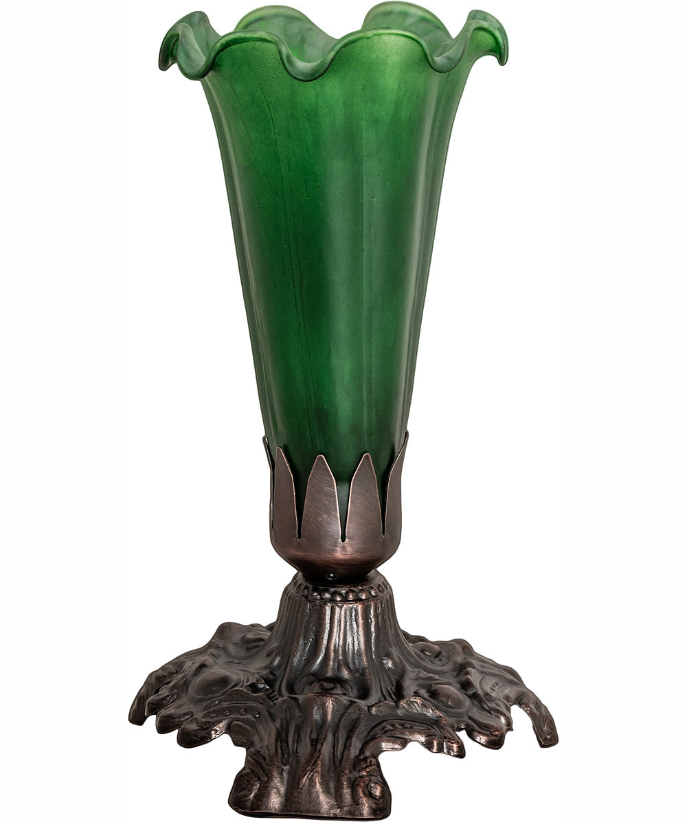 7" High Green Tiffany Pond Lily Victorian Mini Lamp