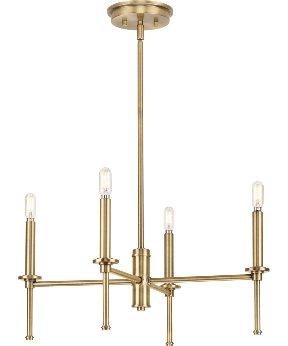 Elara 4-Light New Traditional  Chandelier Light Vintage Brass